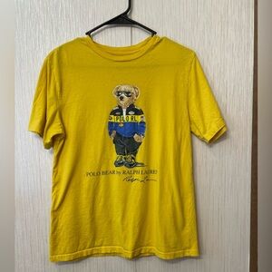 Polo Ralph Lauren Yellow Polo Bear Graphic Tee Youth L (14-16)